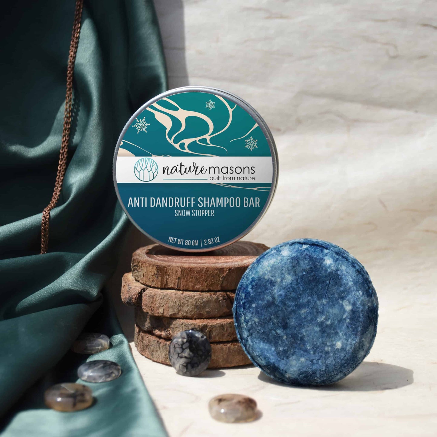 Snow Stopper - Anti Dandruff Shampoo Bar (Sulphate Free) The Nature Masons