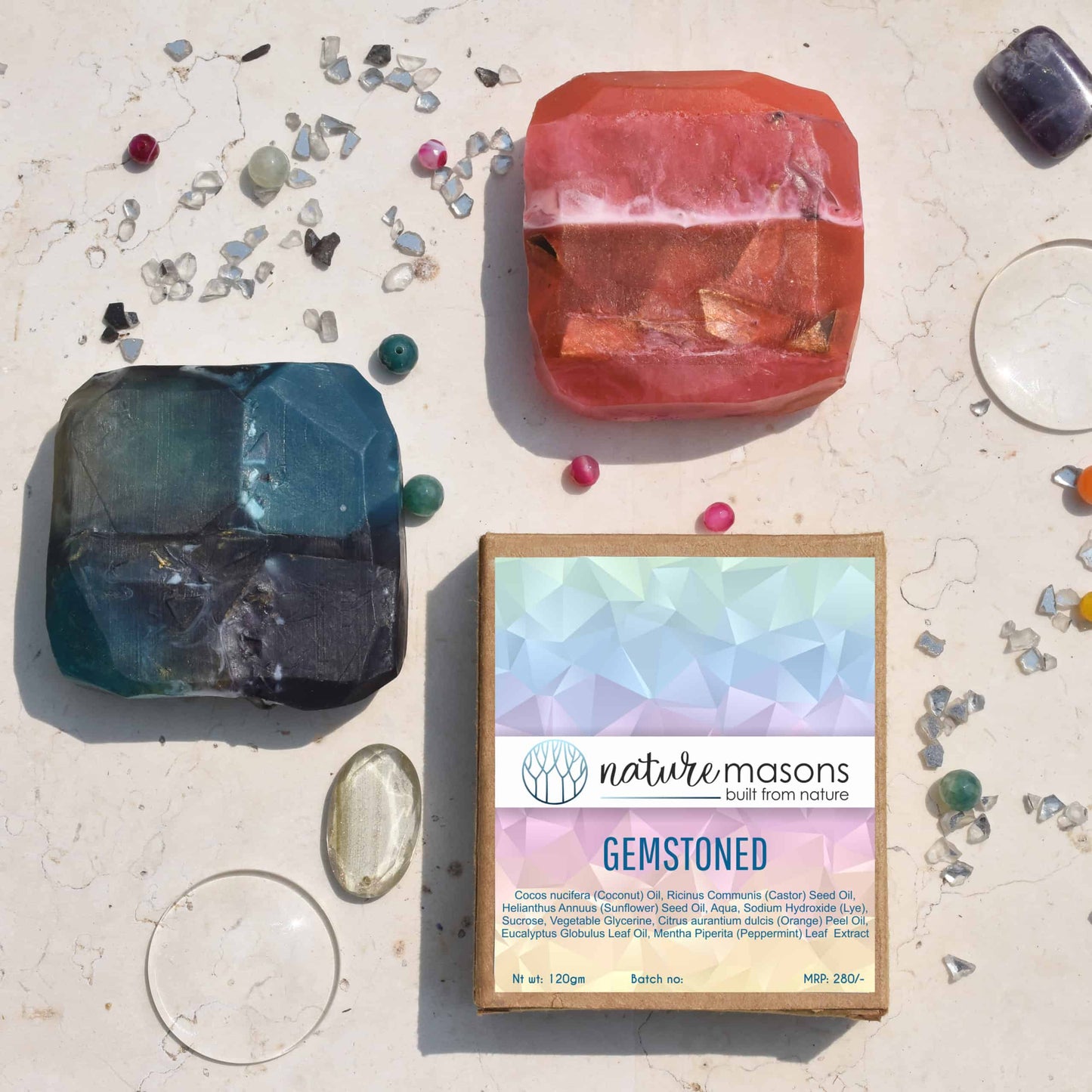 Handmade Organic Glycerine Soap - Gemstoned The Nature Masons