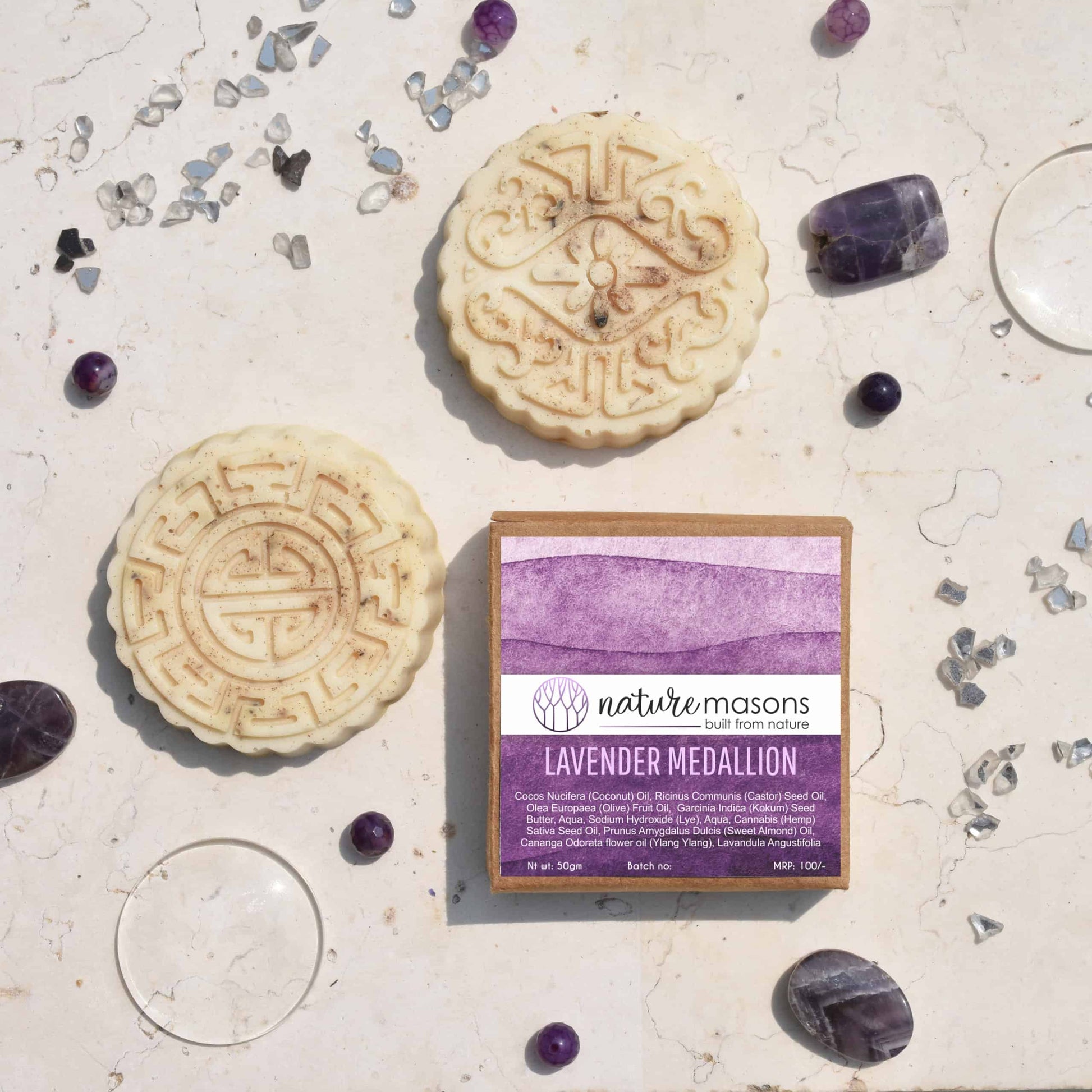 Lavender Medallion Soap Bar The Nature Masons