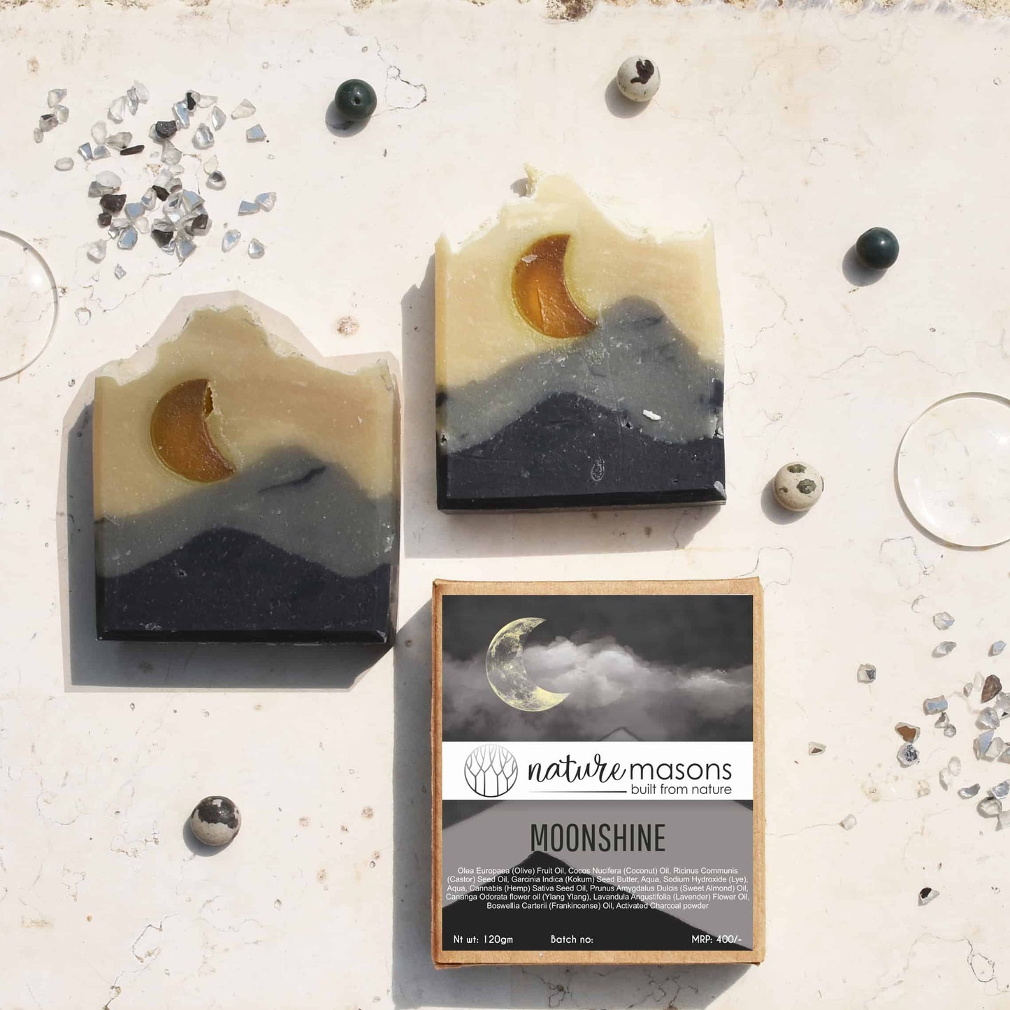 Artisanal Cold Process Soap - Moonshine The Nature Masons