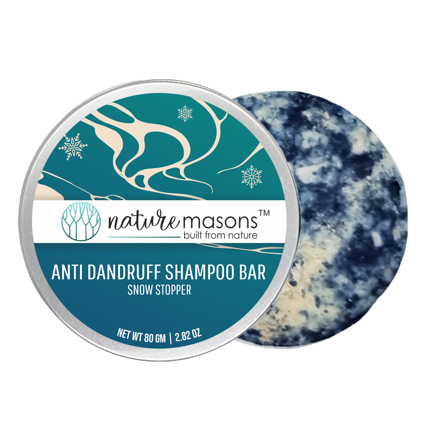 Snow Stopper - Anti Dandruff Shampoo Bar (Sulphate Free) The Nature Masons