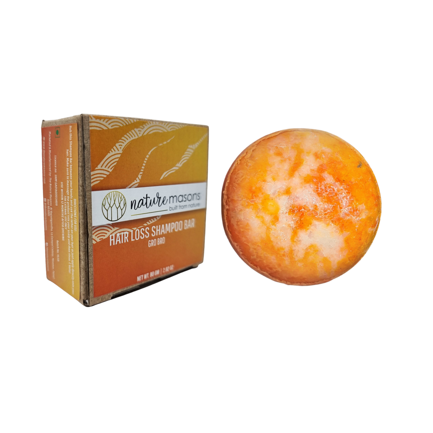 Grow Bro - Hair Loss Shampoo Bar (Sulphate Free) The Nature Masons