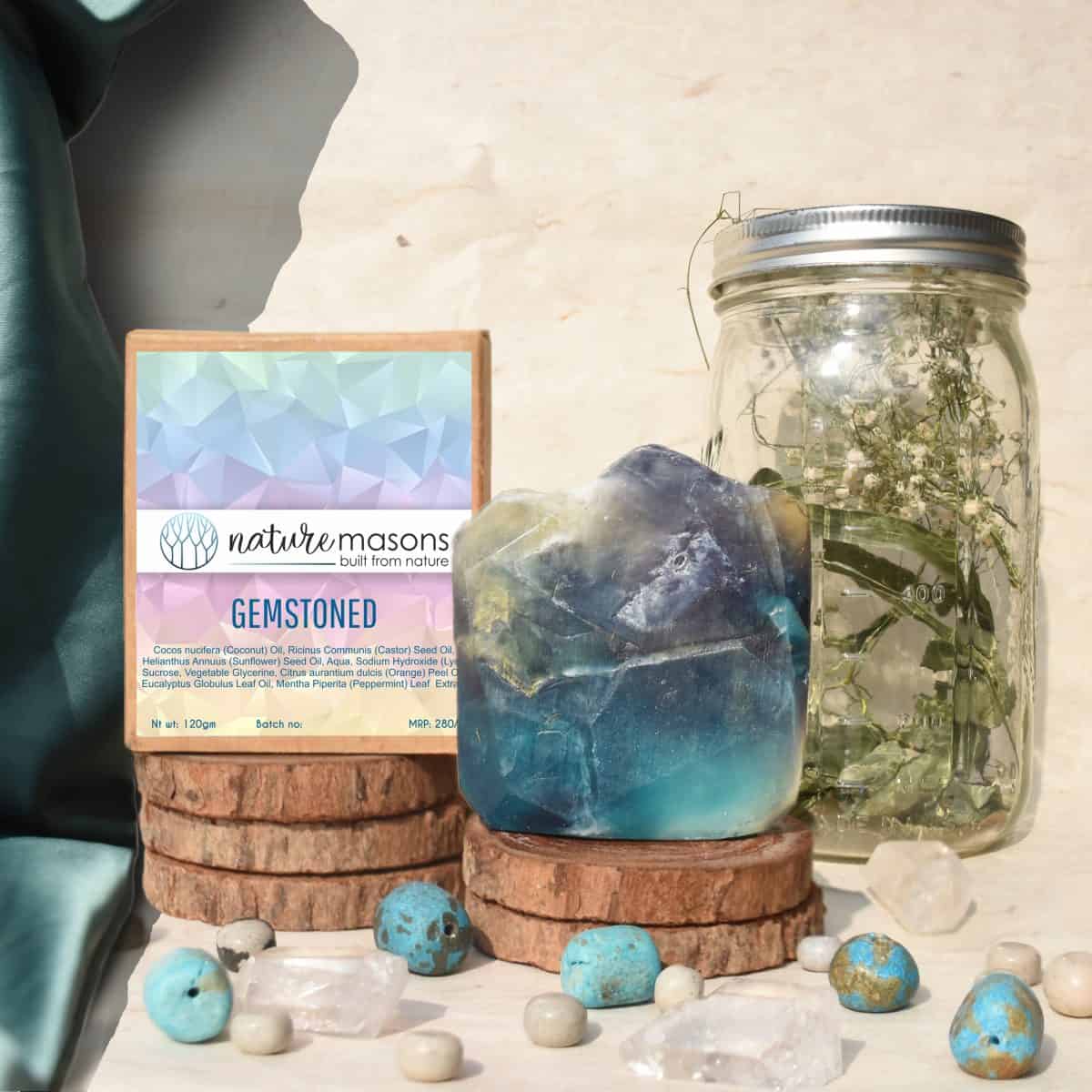 Handmade Organic Glycerine Soap - Gemstoned The Nature Masons