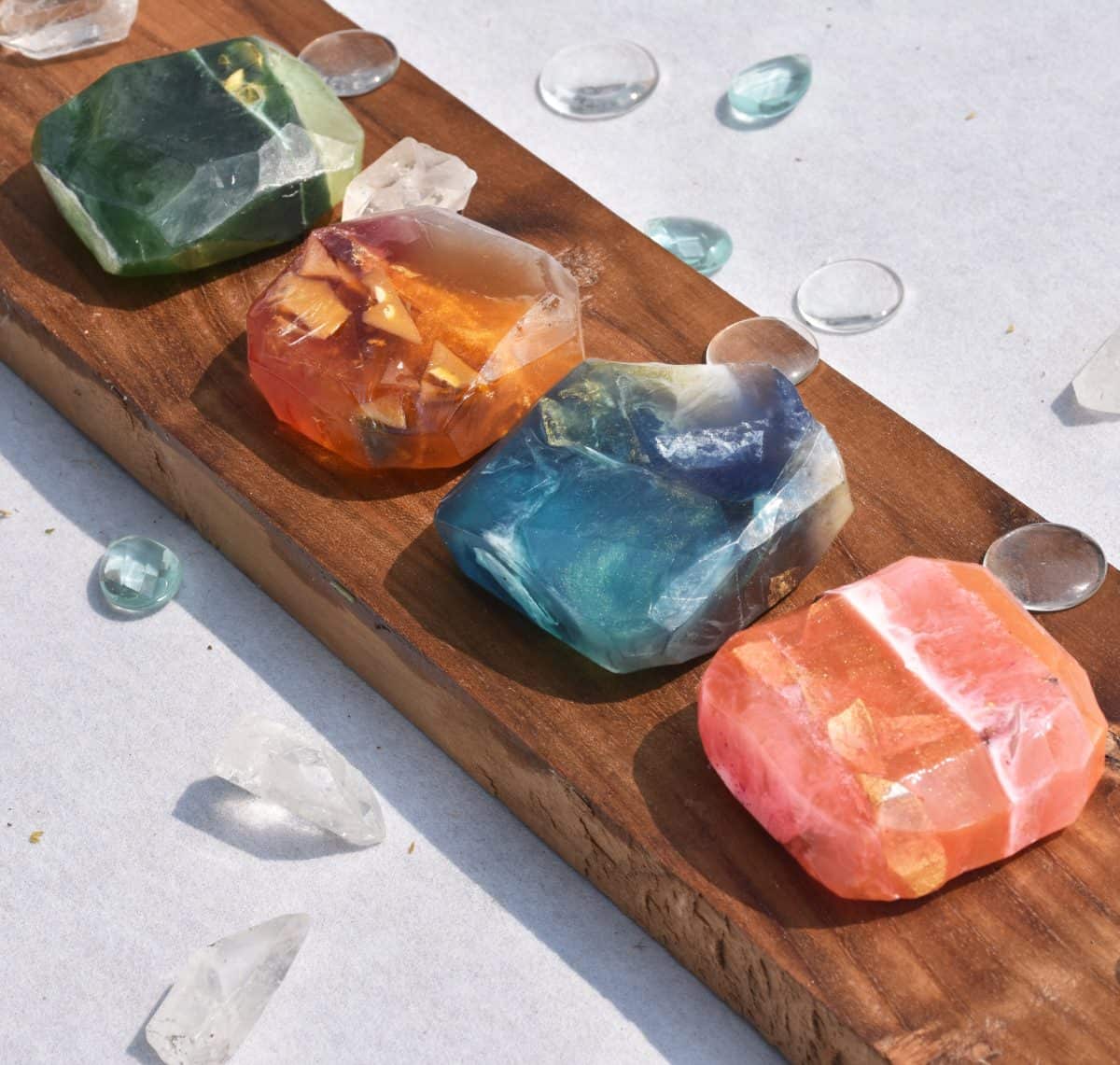 Gemstones Glycerine Artisanal Soap (Set of 3) The Nature Masons