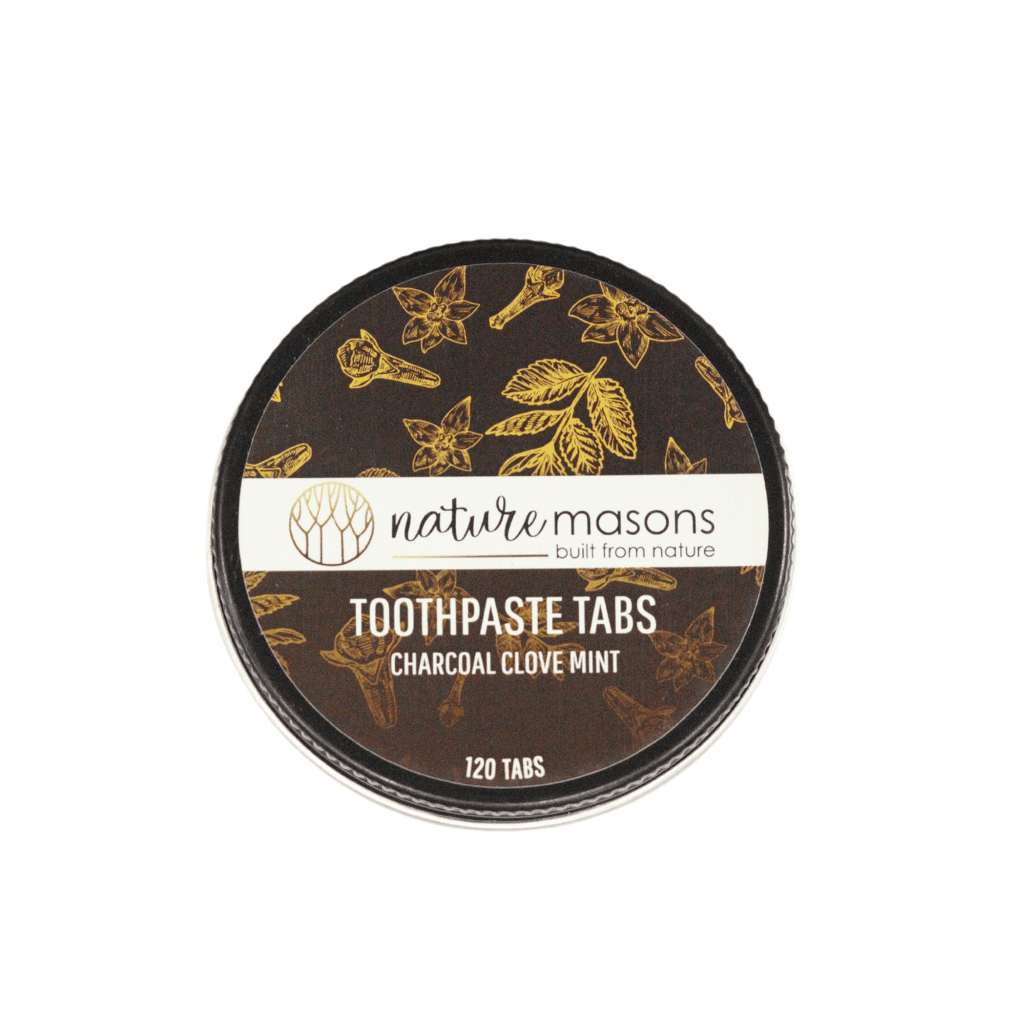 Toothpaste Tablets - Charcoal, Clove and Mint The Nature Masons
